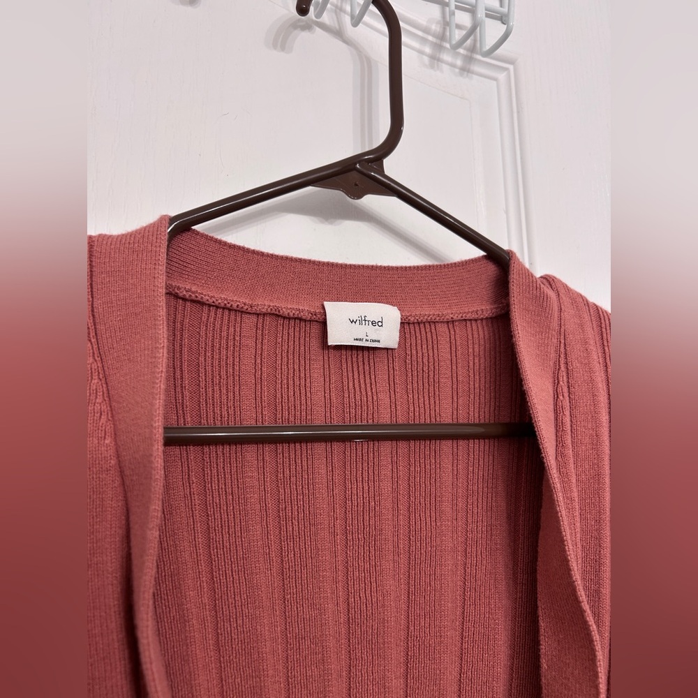 Aritzia Wilfred Plunge Front Cardigan • Size Large - Picture 9 of 10